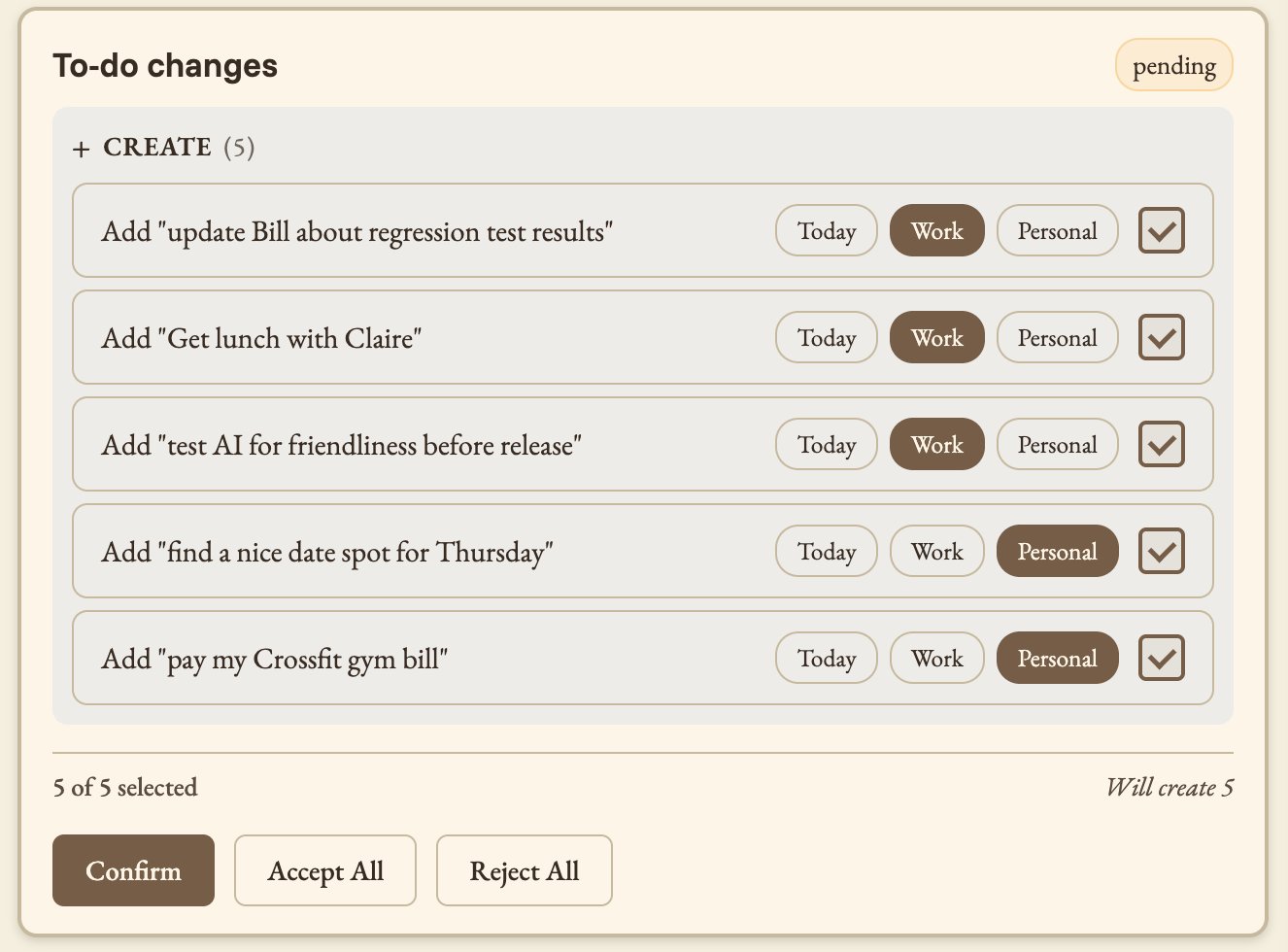 Screenshot showing Smart To-Dos with natural capture and approval workflows